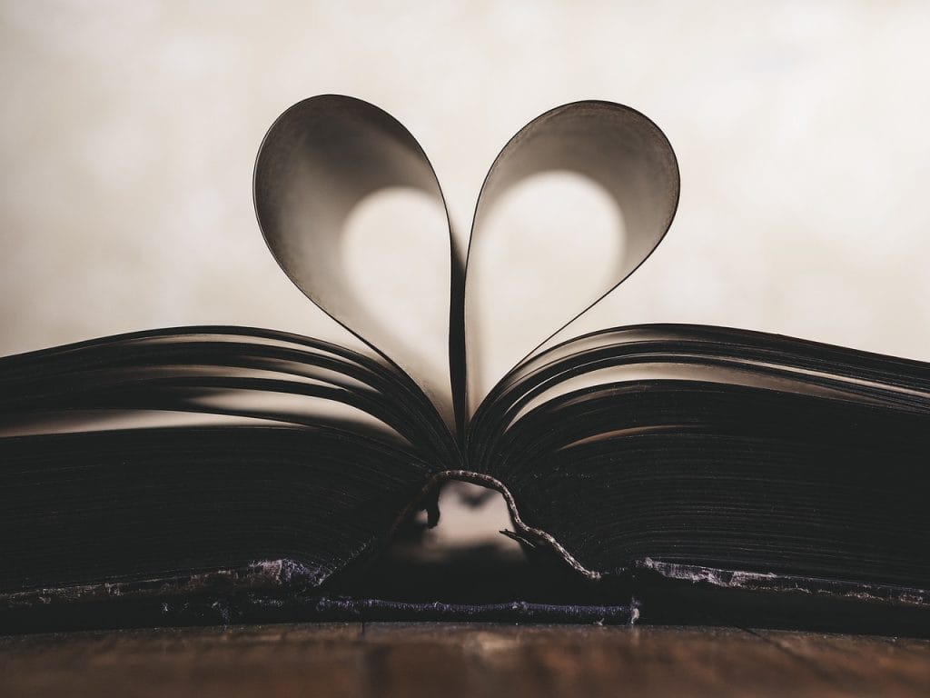 book open and pages in the shape of a love heart. Creative Ideas for a Loft Conversions
